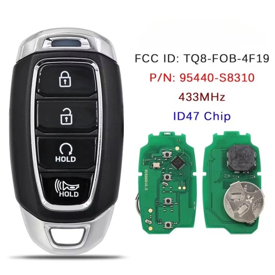2020-2021 Hyundai Palisade / 4-Button Smart Key / PN: 95440-S8310 / TQ8-FOB-4F19 / (AFTERMARKET)